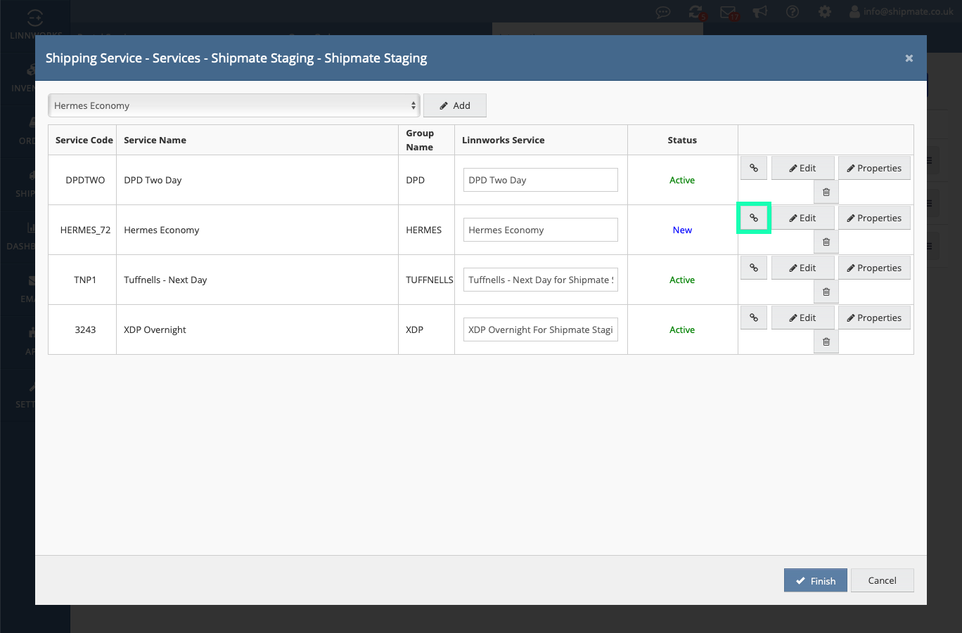 Linnworks - Mapping Delivery Services - Step 3