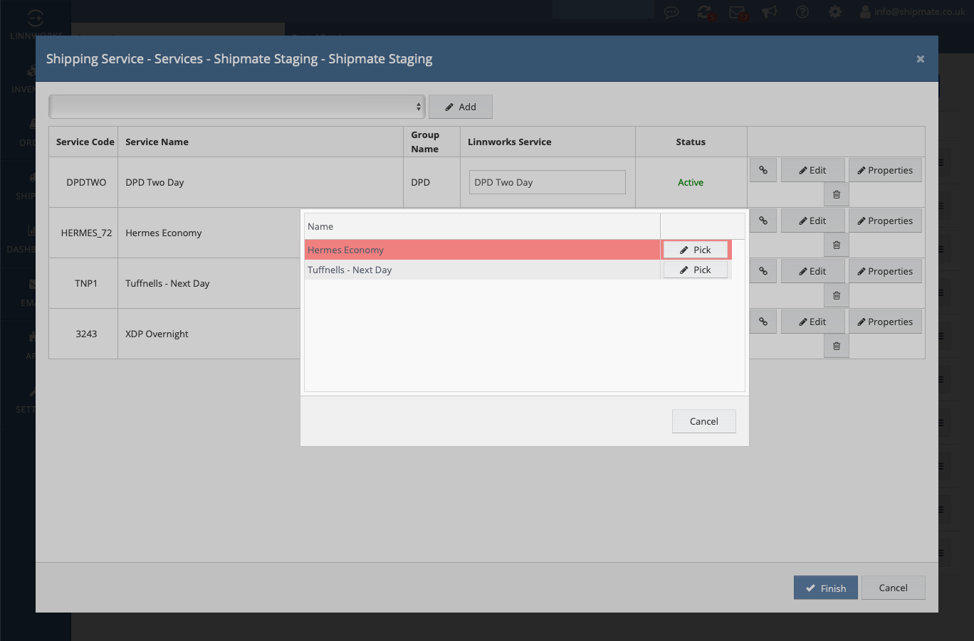 Linnworks - Mapping Delivery Services - Step 4