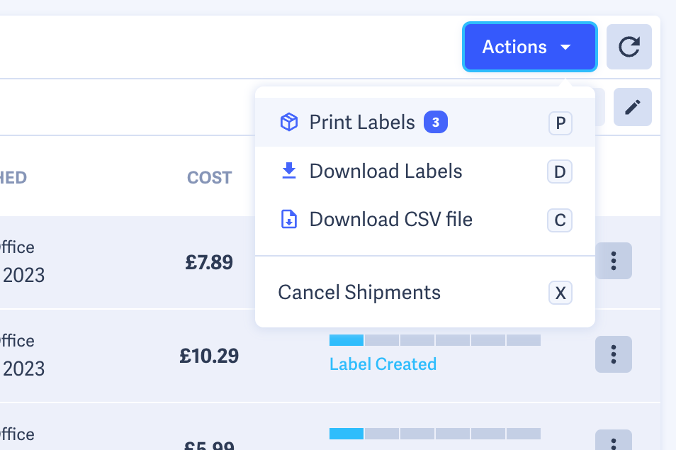 shipmate Print Label Webprint