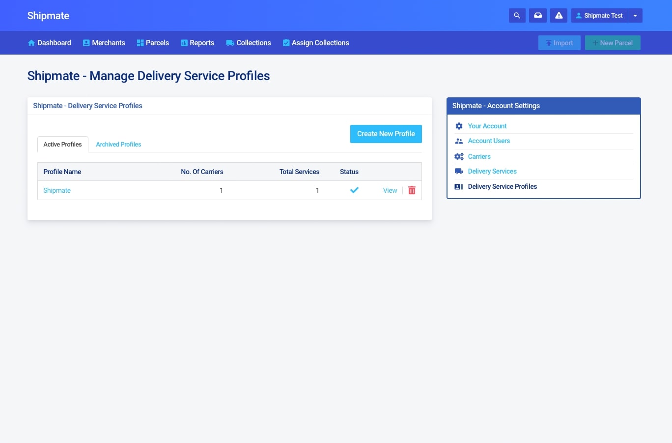 Shipmate - 3PL - Edit a Delivery Service Profile