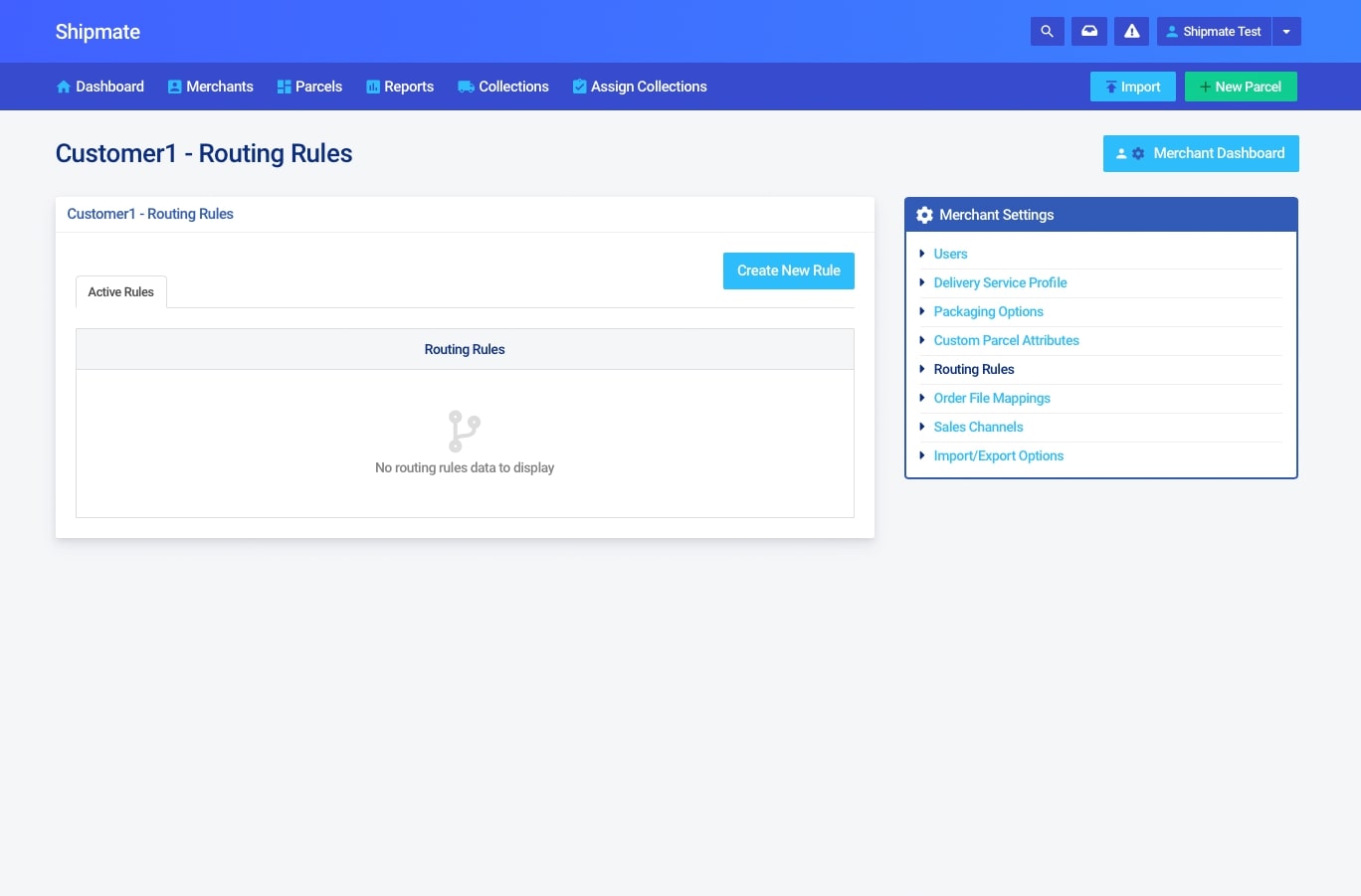 Shipmate - View Routing Rules