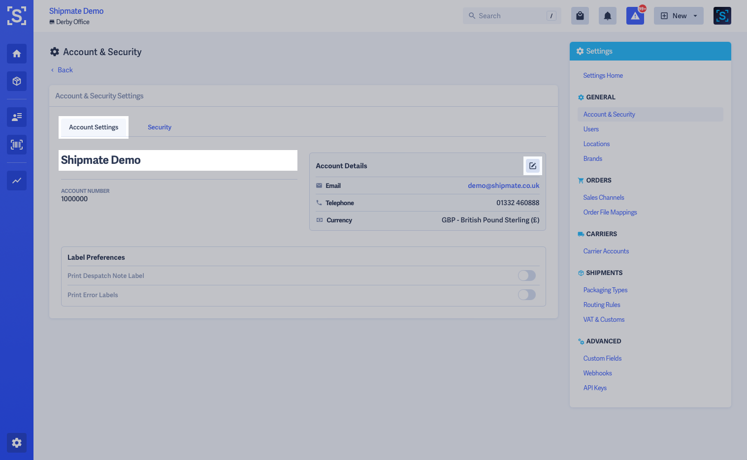 Shipmate - Account Settings - Edit Highlighted Shipmate - Account Settings - Edit Highlighted