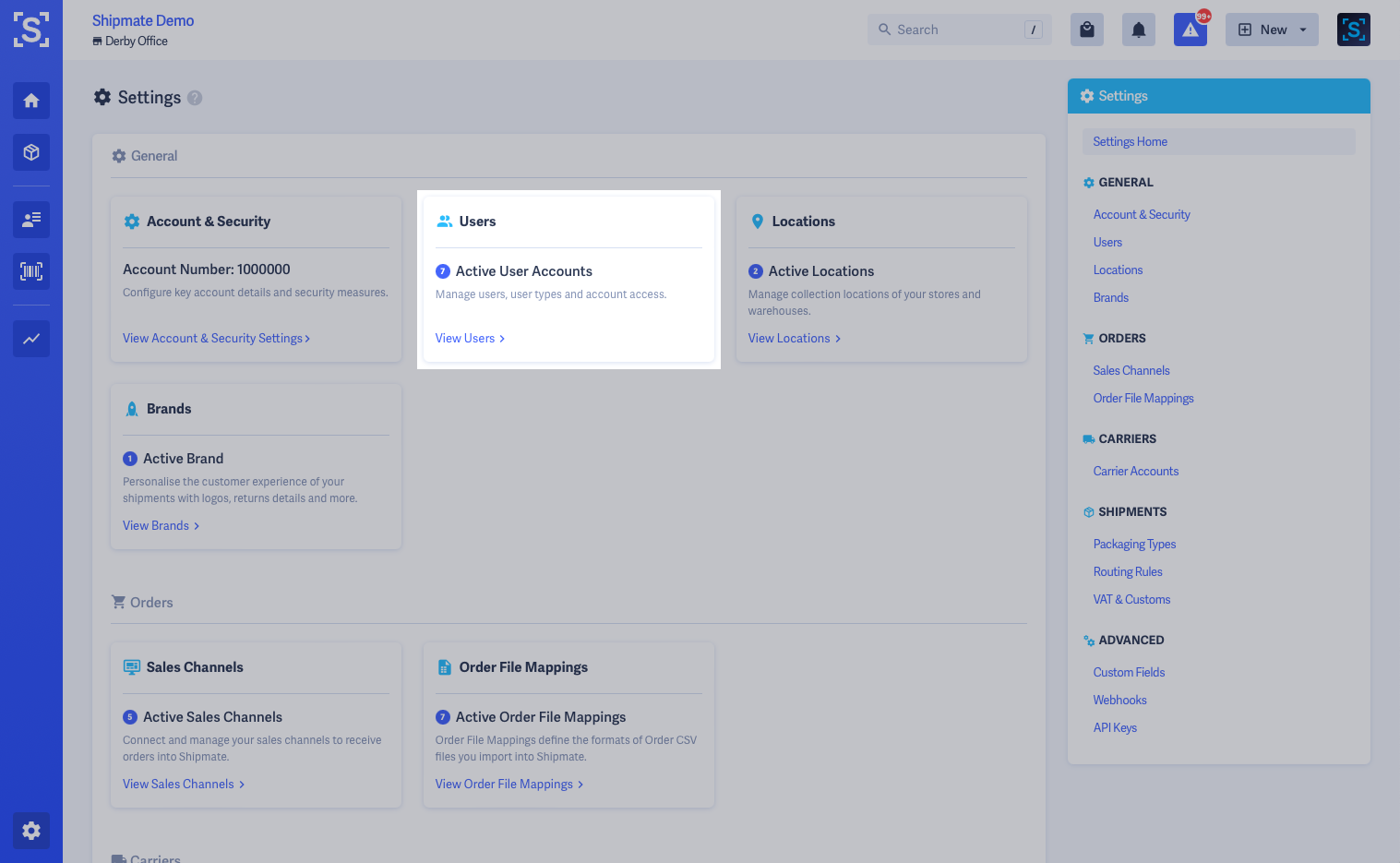 Shipmate - Settings - Users Highlighted Shipmate - Settings - Users Highlighted