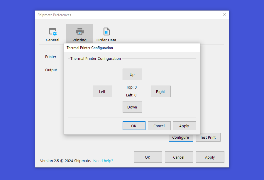 shipmate Configure Zpl Position 1