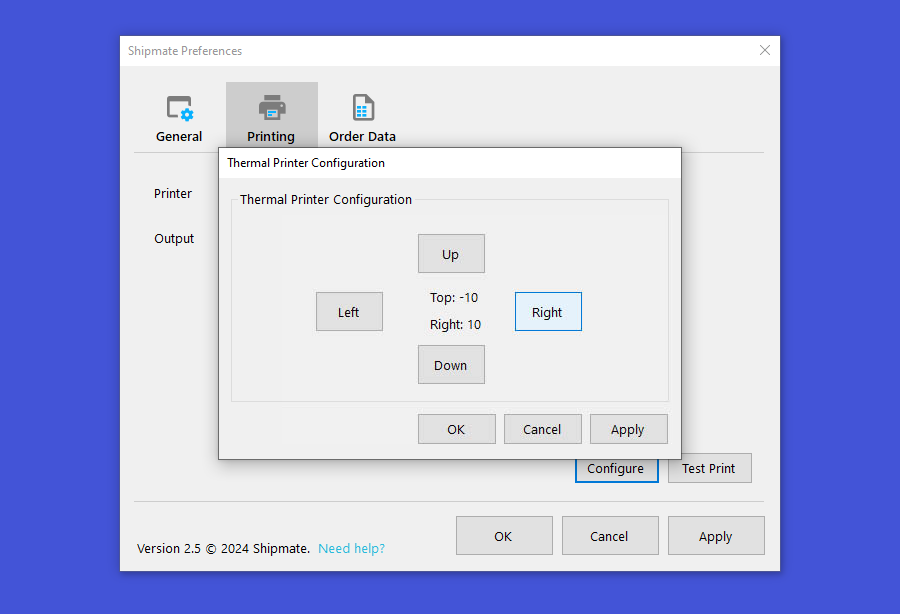 shipmate Configure Zpl Position 2