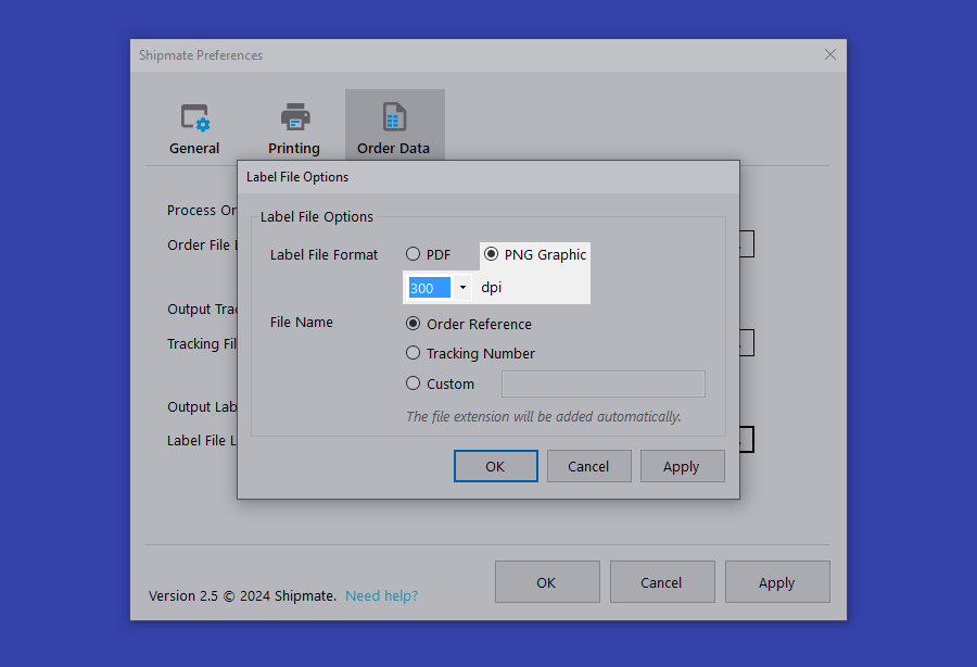 shipmate Label File Output Options Png Locator