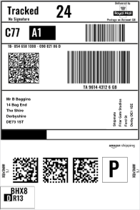Amazon Shipping label