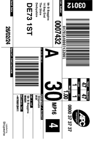 Print sample parcel labels