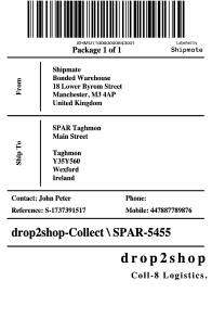 Print sample parcel labels