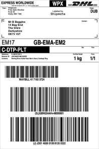 DHL Express label