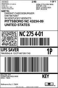 UPS label