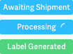 Filter shipments by status and generate carrier approved labels at the click of a button